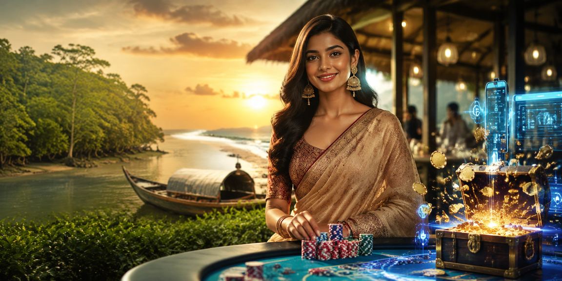 কক্সবাজারে চা বাগানের কাছে মোবাইলে ক্যাসিনো বেটিং করছেন একজন ব্যবহারকারী